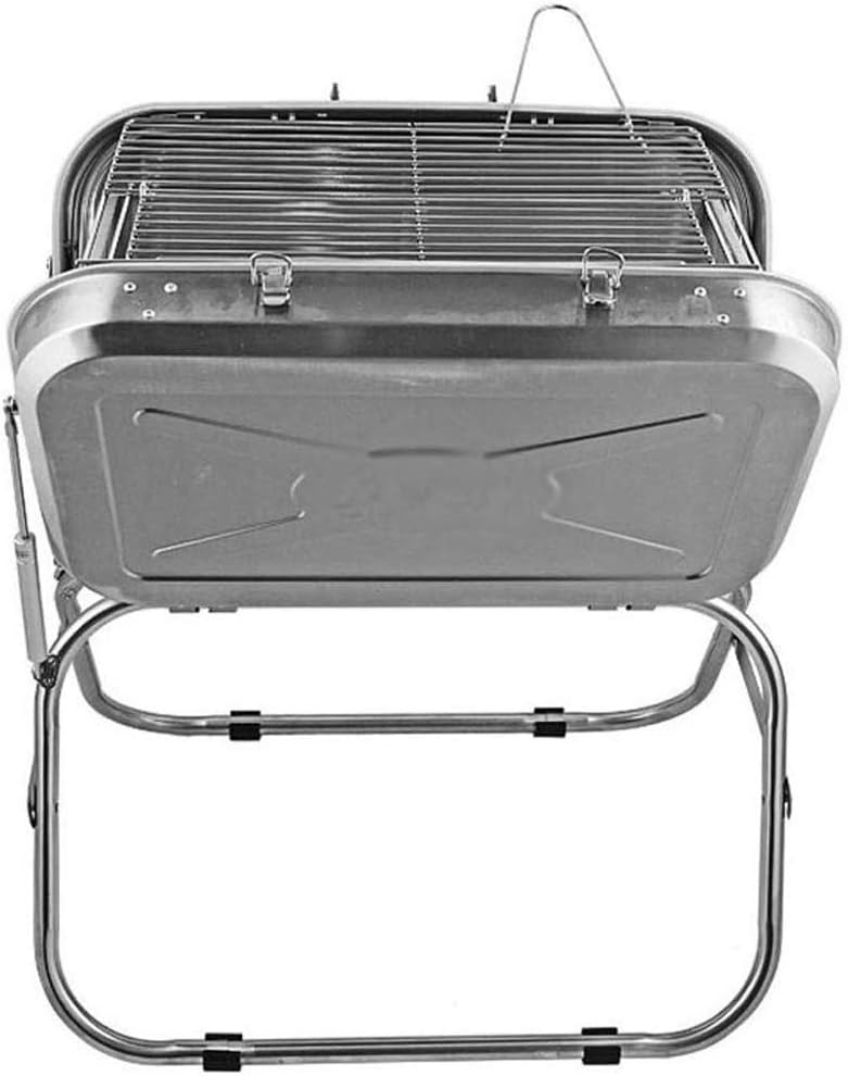 BBQ Grill Outdoor Barbecue Grill Household Kitchen Thick Stainless Steel Charcoal Multi-Person Barbecue, Portable Picnic Shelf in The Field is Stable and Durable, 60X65X4