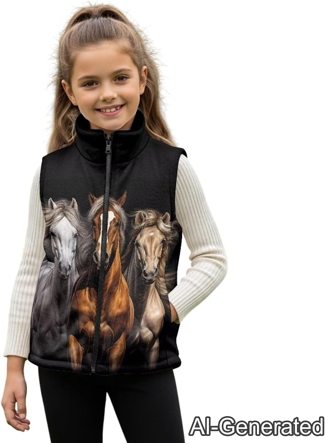 Renewold Boys Girls Fleece Vest Jacket with Pockets Ligntweight Vests Full Zipper Sleeveless Outerwear Toddler Kids Coat