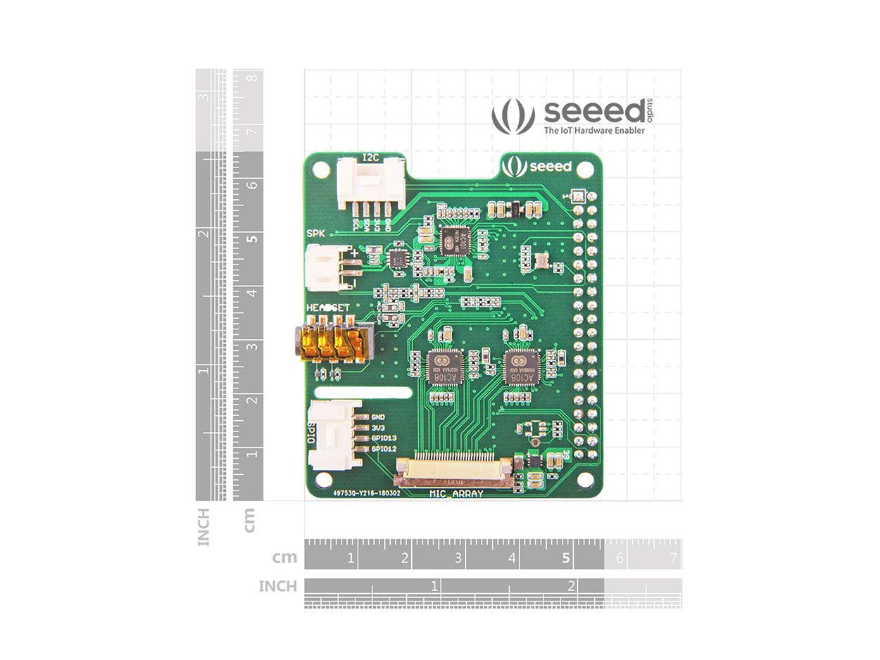 Seeed Studio ReSpeaker 6-Mic - Kit di estensione per microfono circolare, con 2 chip ADC e 1 chip DAC per Raspberry Pi, supporta 8 ingressi e 8 canali di uscita