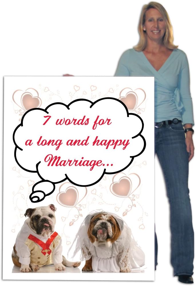VictoryStore Jumbo Greeting Cards: Giant Wedding Card (Bulldogs) 3 feet x 4 feet Card with Envelope
