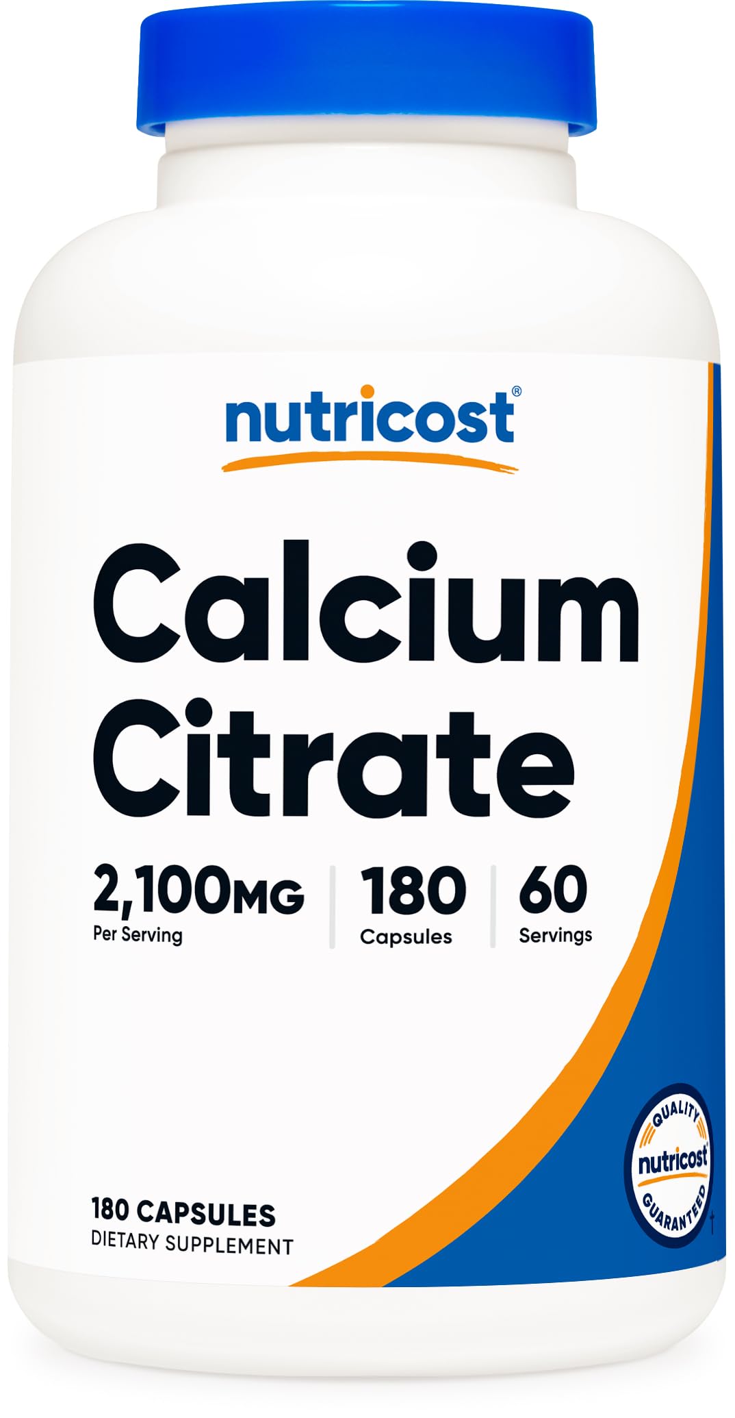 Nutricost Calcium Citrate (2,100mg) 180 Vegan Capsules, Gluten-Free