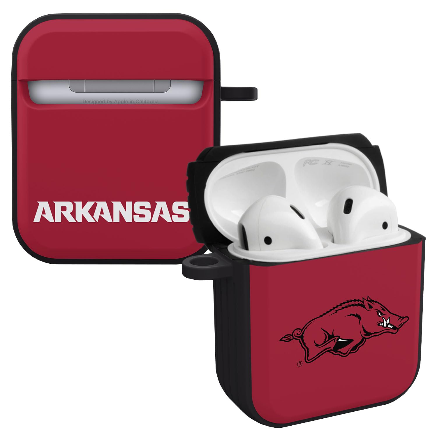 AFFINITY BANDS Arkansas Razorbacks HDX Case Cover Compatible with Apple AirPods Gen 1 & 2 (Classic)