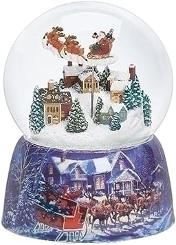 Roman 134734 Musical Santa Over Town Dome