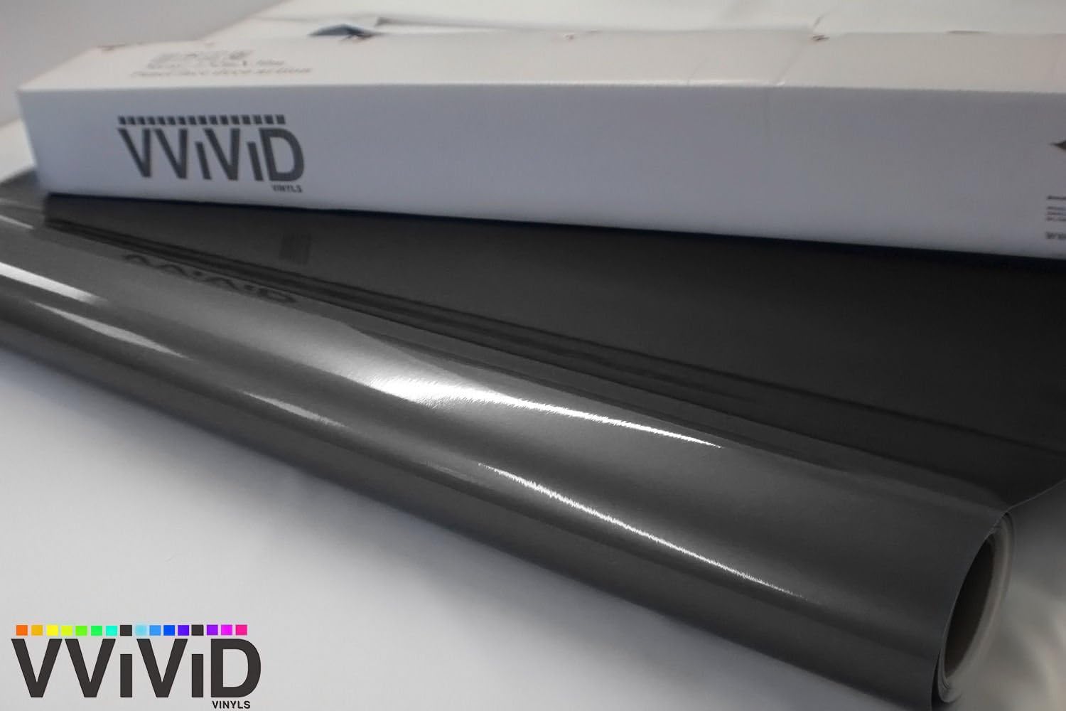 VVIVID XPO Gloss Dark Grey Vinyl Car Wrap Film Roll (1.5ft x 5ft)