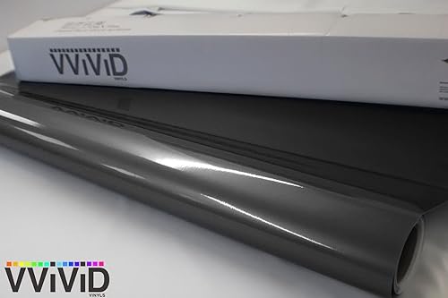 Miniatura 2 de VVIVID XPO - Rollo de película de vinilo para auto, color gris oscuro brillante (17.75 pulgadas x 5 pies)