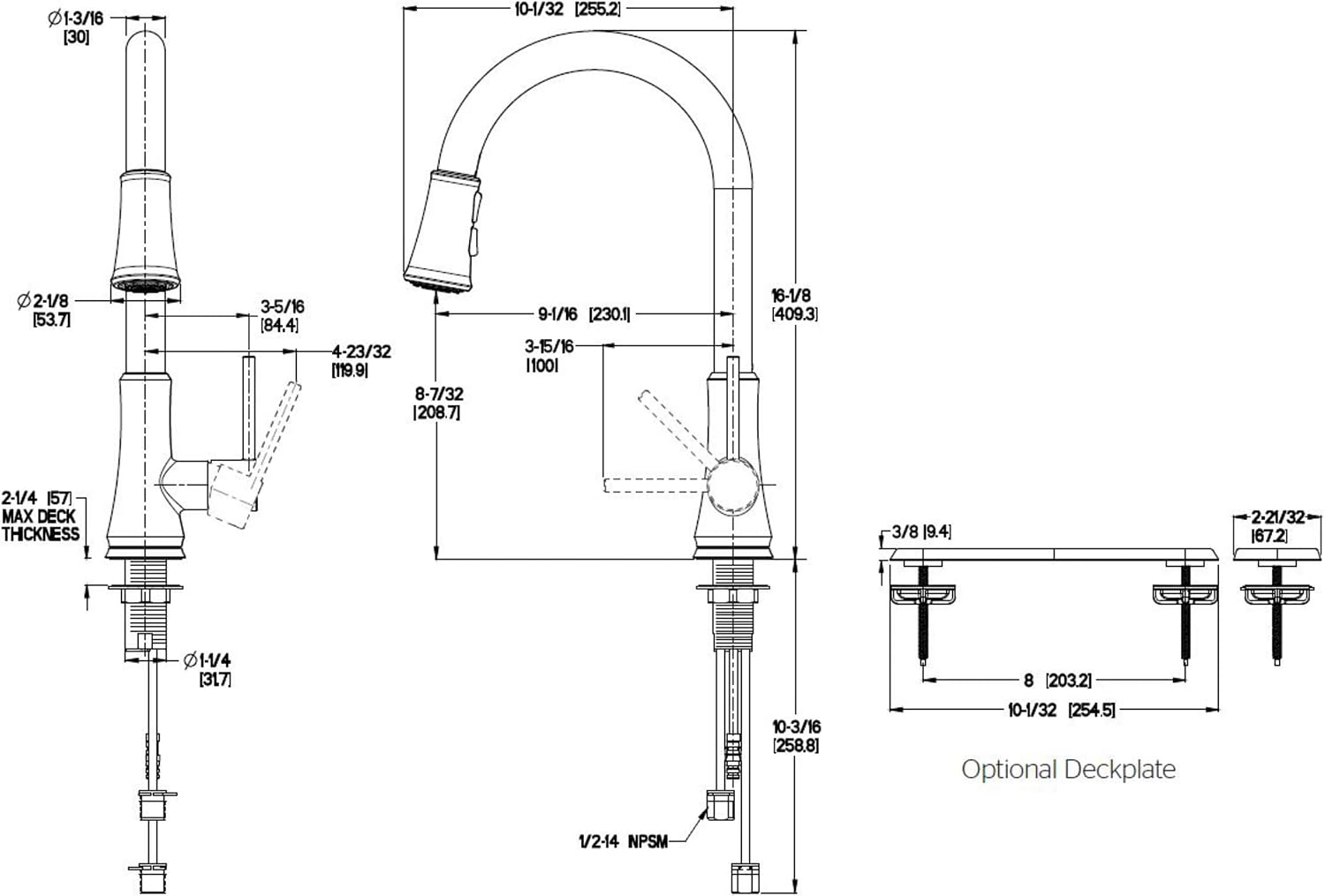 Pfister 961250Y Deckplate for Pfirst Series Pull Down Faucet, Tuscan Bronze