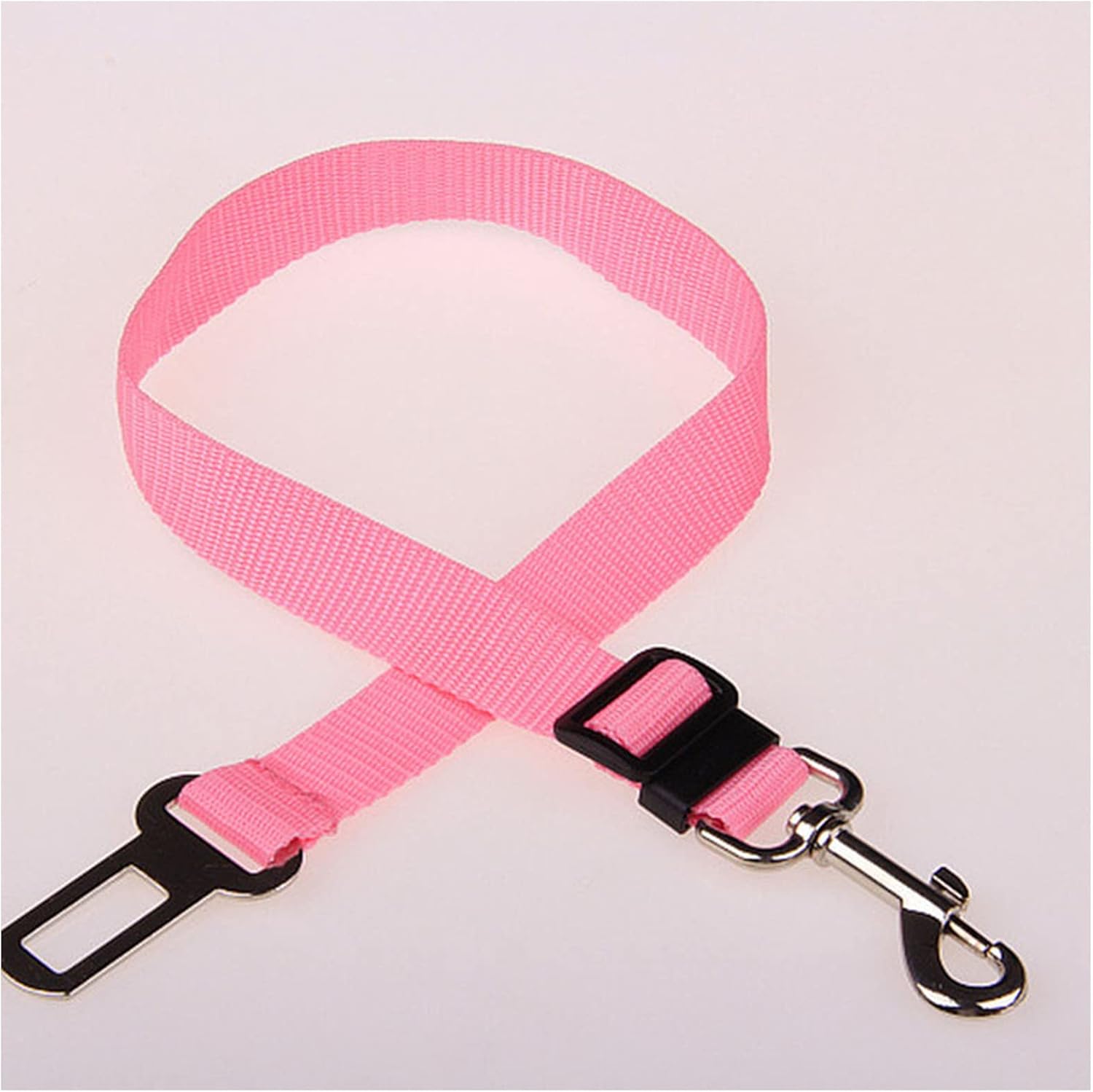 Pet Car Seat Dog Seatbelt Safety Harness Restraint Adjustable Leash Travel Clip Cat Belt for All Cars(Pink)