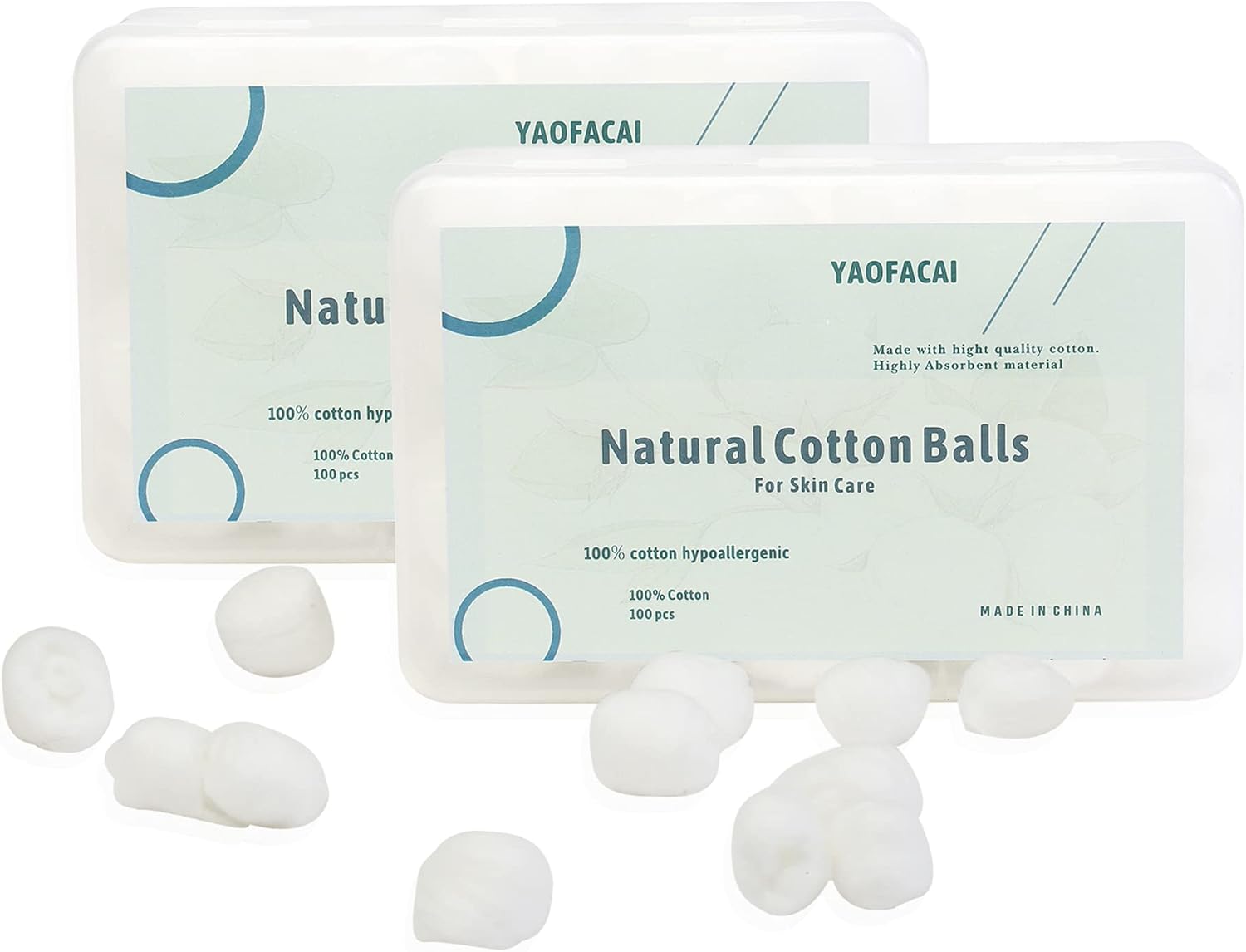 Multipurpose 100% Pure Cotton Balls，Hypoallergenic, Absorbent, Large Size, 100% Biodegradable Jumbo Absorbent Jumbo Cotton Balls (100 Count （Pack of 2）） : Beauty & Personal Care