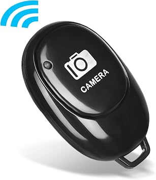 Wireless Camera Remote Shutter - Wireless Remote Control for iPhone & Android Phones iPad Tablets, Portable Selfie Clicker for Photos and Videos