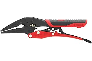 Armor Tools 7" Locking Needle Nose Pliers with Auto Adjust Design