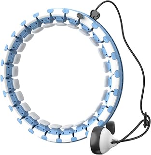 Smart Hula Hoop, Hoop for Weight Loss Adults & Beginners, 24 Adjustable Hoola Hoops, Car Spinning Ball, Hula Hoop with Weight, for Weight Loss and Fitness