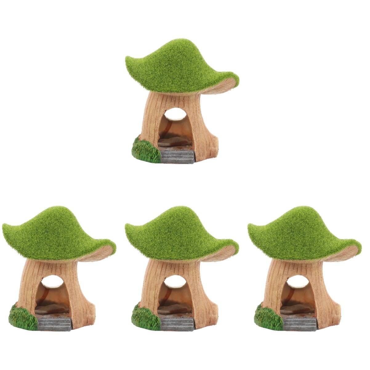 YARNOW 4 Pièces Maison de Champignons en Mousse Décoration Aquarium Decor Aquarium décor Aquarium Petit Cordon Attache rétractable pour Chien abri de Poisson décorations d'aquarium résine