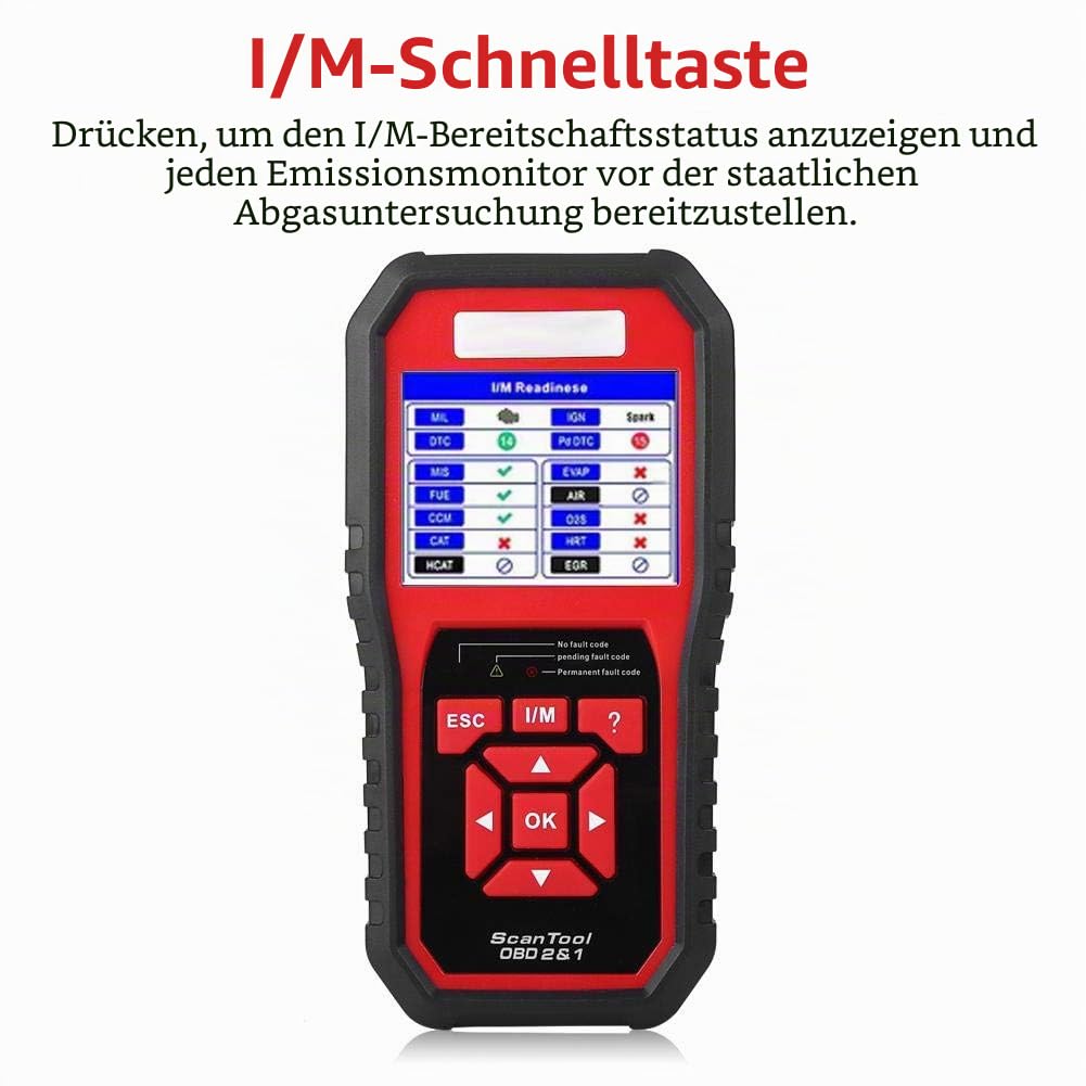 Universelles KW850 OBDII OBD2 EOBD Kfz-Diagnosegerät mit Fehlercode-Lesefunktion und Ein-Klick-Diagnosefunktion