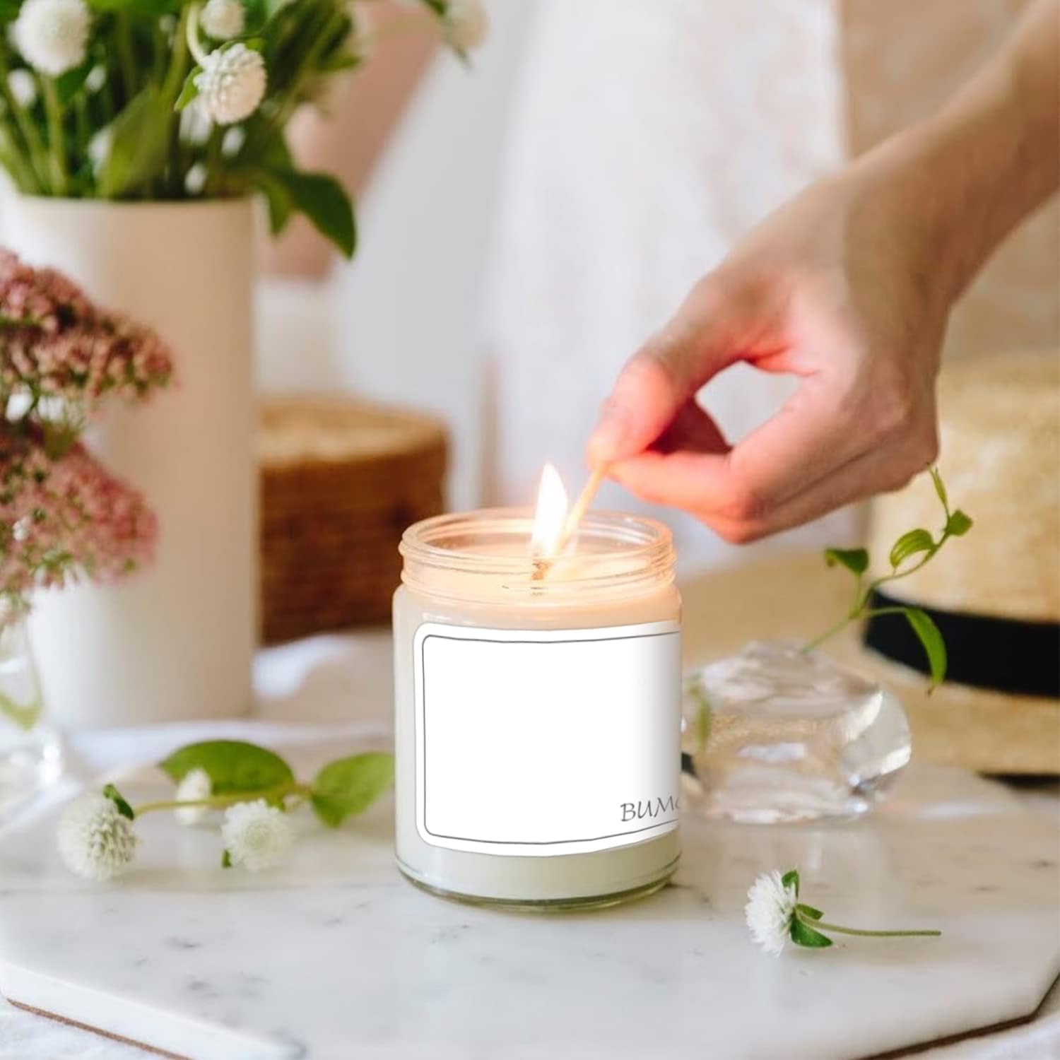 Buy 8 oz Glass Jars with Metal Lids, Bumobum Candle Jars for Making