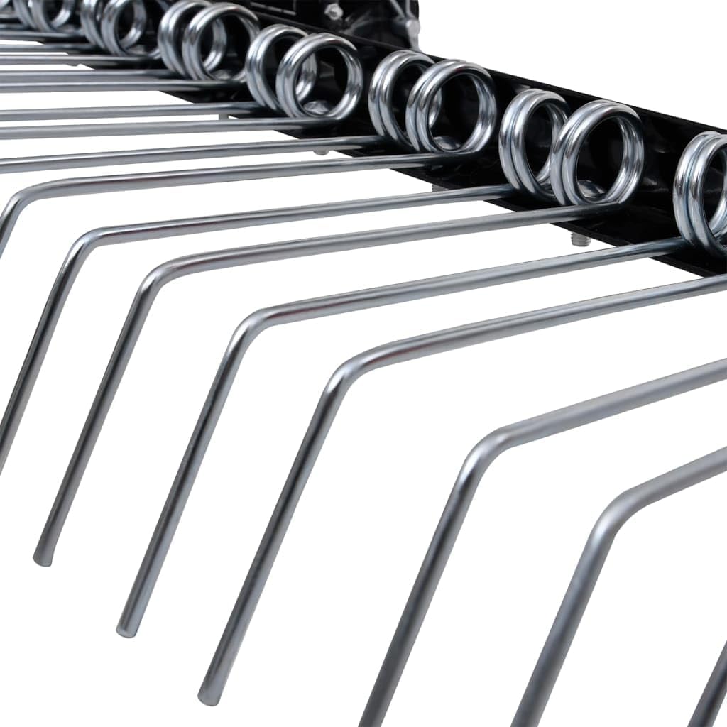 vidaXL Ride-on Mower Lawn Dethatcher | 42.9" Scarifying Width | Galvanized Steel | Easy Mower Attachment | Spring Steel Tine | Black