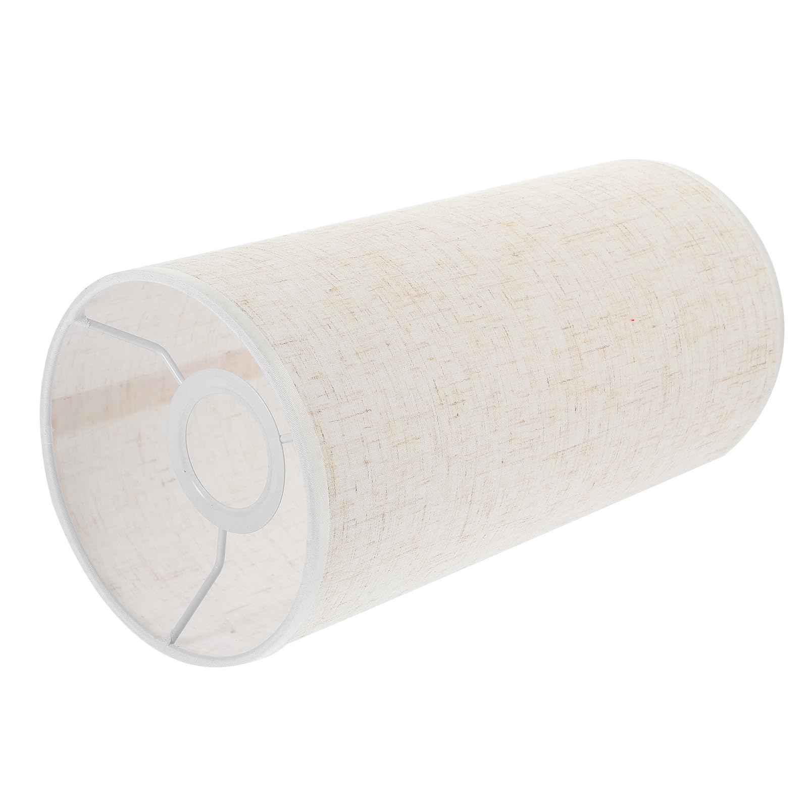 Pantalla cilíndrica de lino beige PRETYZOOM para difusión de luz suave en lámparas de mesa