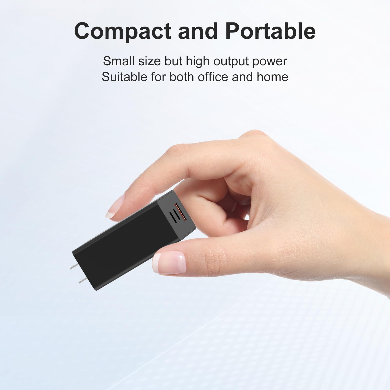 GaN - Caricatore da parete a 3 porte da 65 W, per Samsung Galaxy S25 Ultra/S25/S25+/S24 Ultra/S24/S24+/S23 Ultra/S23/S23+/S22/S22 Ultra/S22+/Z Fold 3/laptop