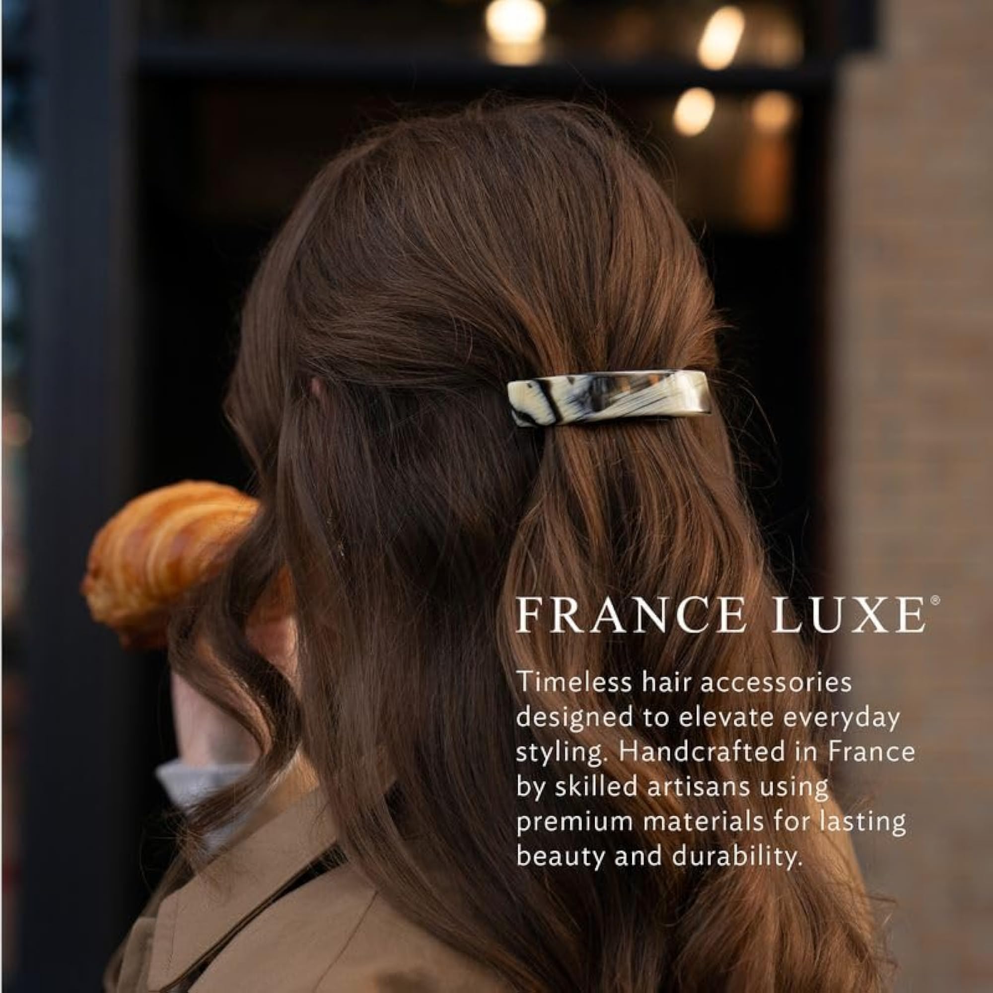 Tokyo Classic Rectangle Barrette, Elegant Hair Accessory