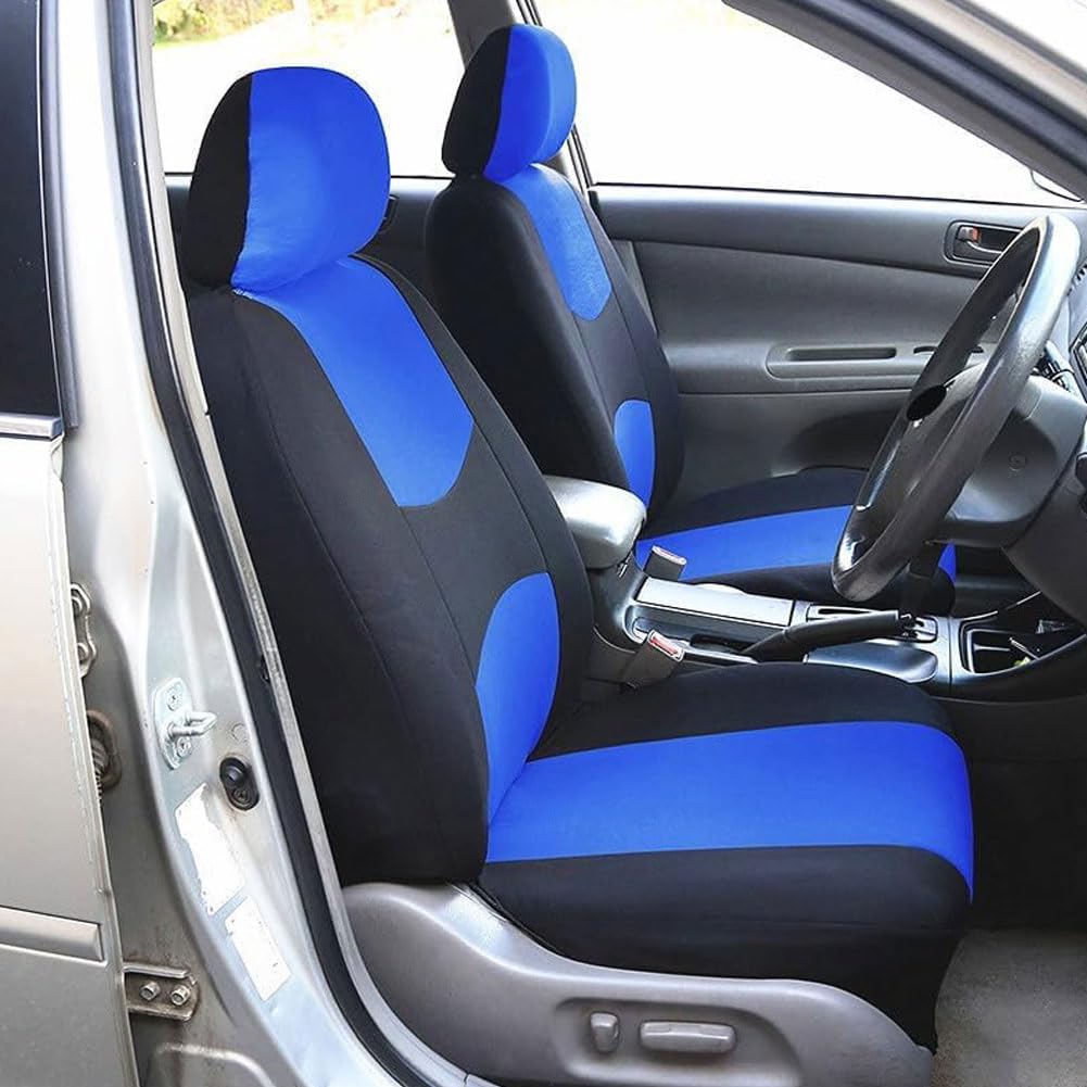 ZZZZS Voiture Ensembles De Housses Siège pour Mi-ni Roadster(R59) 2009-2015, 9pcs Housse de Siege Tissu Protection Couverture Siège Nonslip Accessoire,C/Blue
