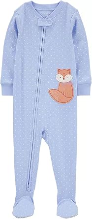Carters Girls 1-Piece 100% Snug Fit Footie Sleeper PJs US, Age, 12 Months, Cute Creature