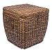 BirdRock Home Rattan Peel Storage Cube | Removable Lid | Spacious Interior Basket | Organizer Bin | Handles | Woven