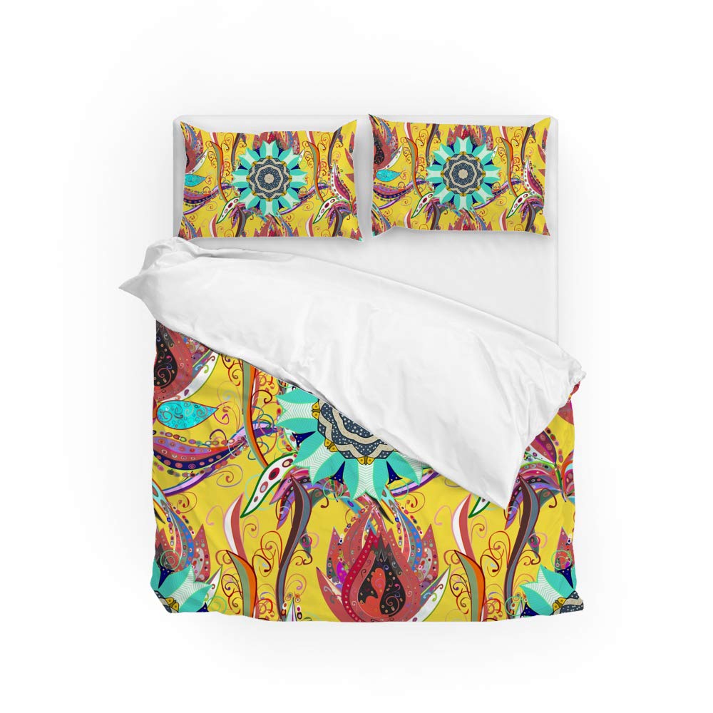 Parure de lit double ultra douce motif mandalas pour des nuits sereines