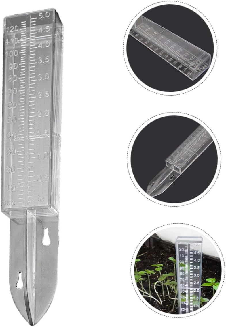 BESPORTBLE 6pcs Transparent Rain Gauge for Garden Accurate Rainfall Measurement Tool Weatherproof Design for Garden Water Management