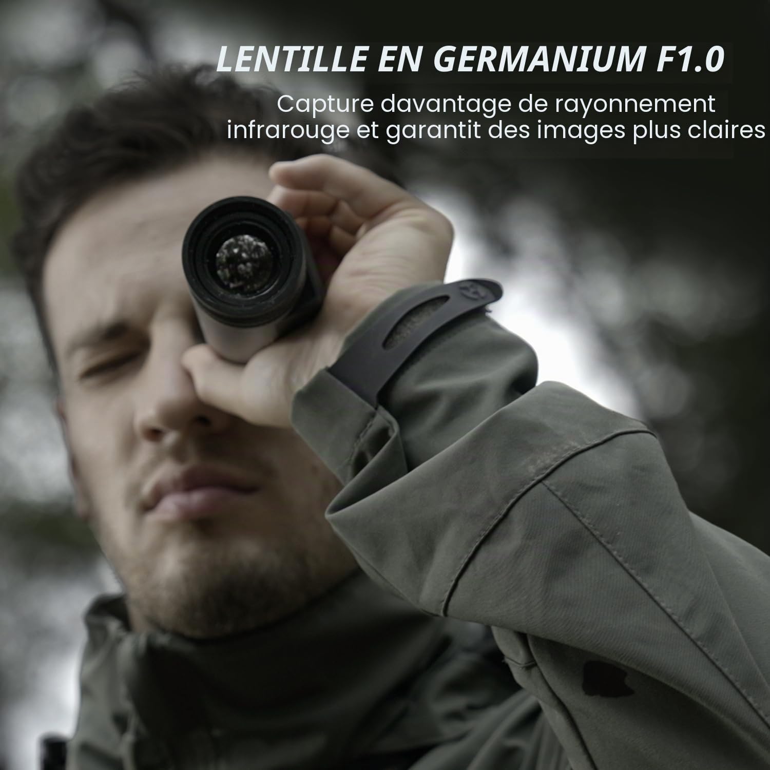 MiLESEEY TNV30 Monoculaire d'imagerie Thermique, 25 mm, 384 x 288 (50 Hz) ; monoculaire de Vision Nocturne Thermique pour la Chasse, écran OLED avec Zoom numérique 8X