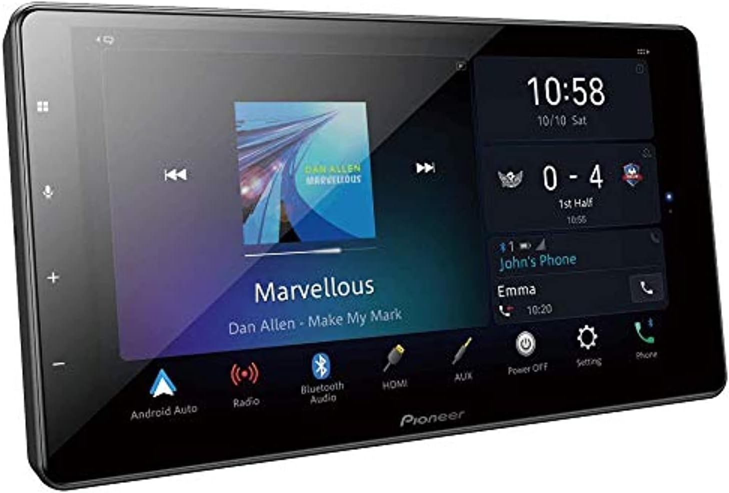 DMH-ZF9350BT 9" Floating Hi-Res Audio AV Receiver with Wireless Apple CarPlay and Android Auto