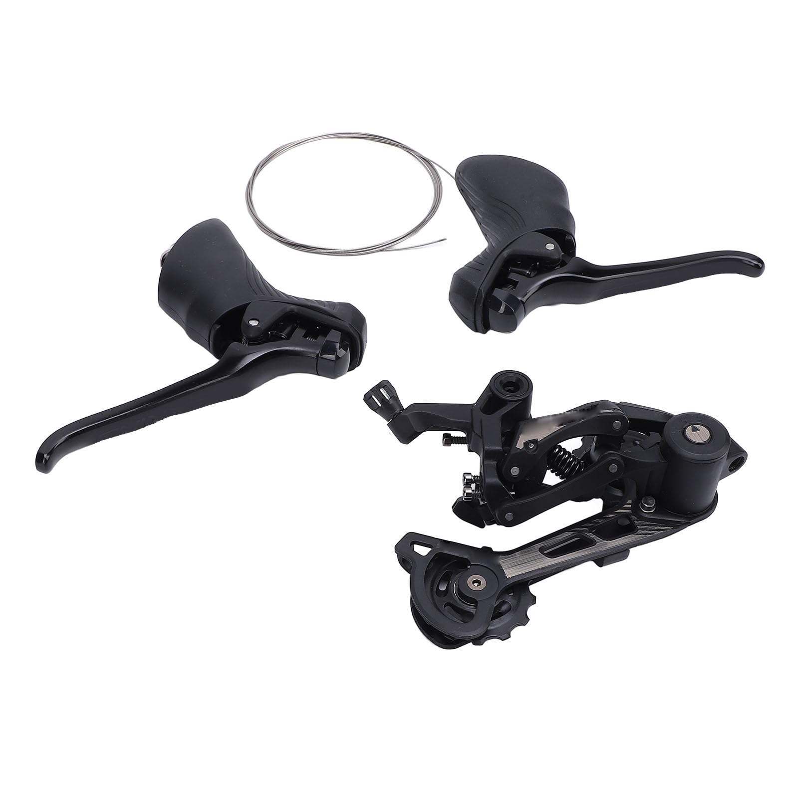 Set Deragliatore Posteriore 2x11 velocità in Lega di Alluminio Resistente per Cambi di Marcia Efficienti nel Ciclismo su Strada, 1 Set