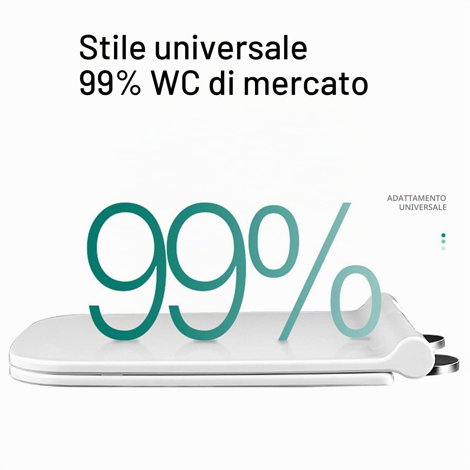 Sedili WC 35 x 45 CM Chiusura Silenziosa Uso Intensivo Materiale PP Tipo Rettangolare Ispessito Silenzioso Rallentamento Staccabile Accessori Bagno Si Adatta a Tutti i Normali Vasi WC