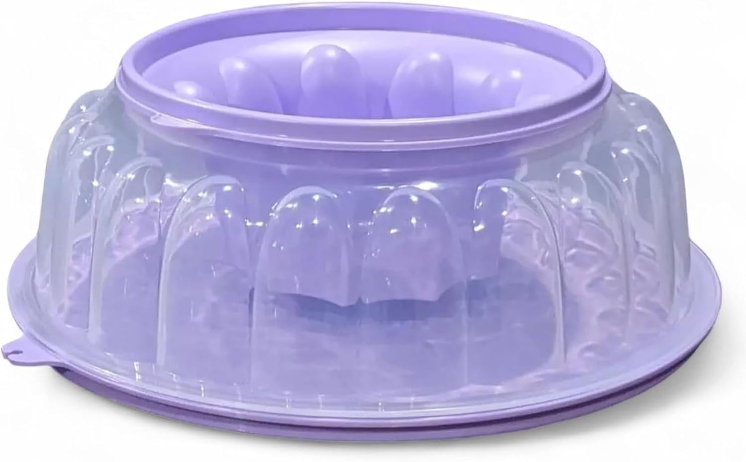 Tupperware Jel Ring Mold 6 cups in Lilac purple