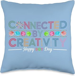 Connected By Creativity Happy Dot Day Throw Pillow