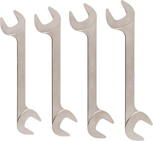 Angle Head Open End Wrench Set, 4-Piece | WAE91004 | (1-5/16 - 1-1/2 in.), Satin Finish, Made in USA