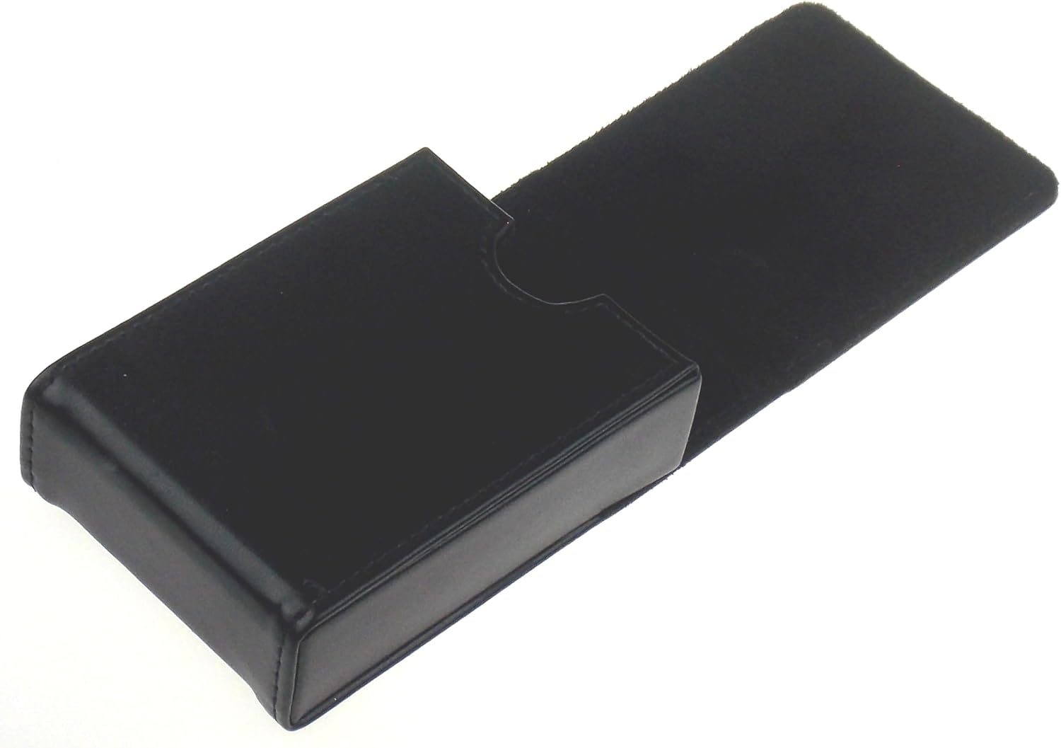 Hickoryville Single Deck Leather Playing Card Case/Holder - Fits Poker and Bridge size cards (Black)