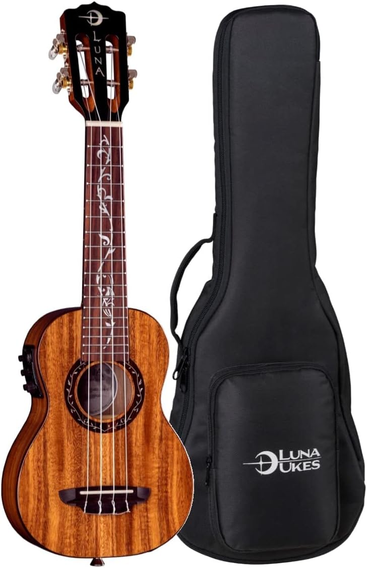 Luna Vineyard Koa Soprano Ukulele with Preamp - Natural