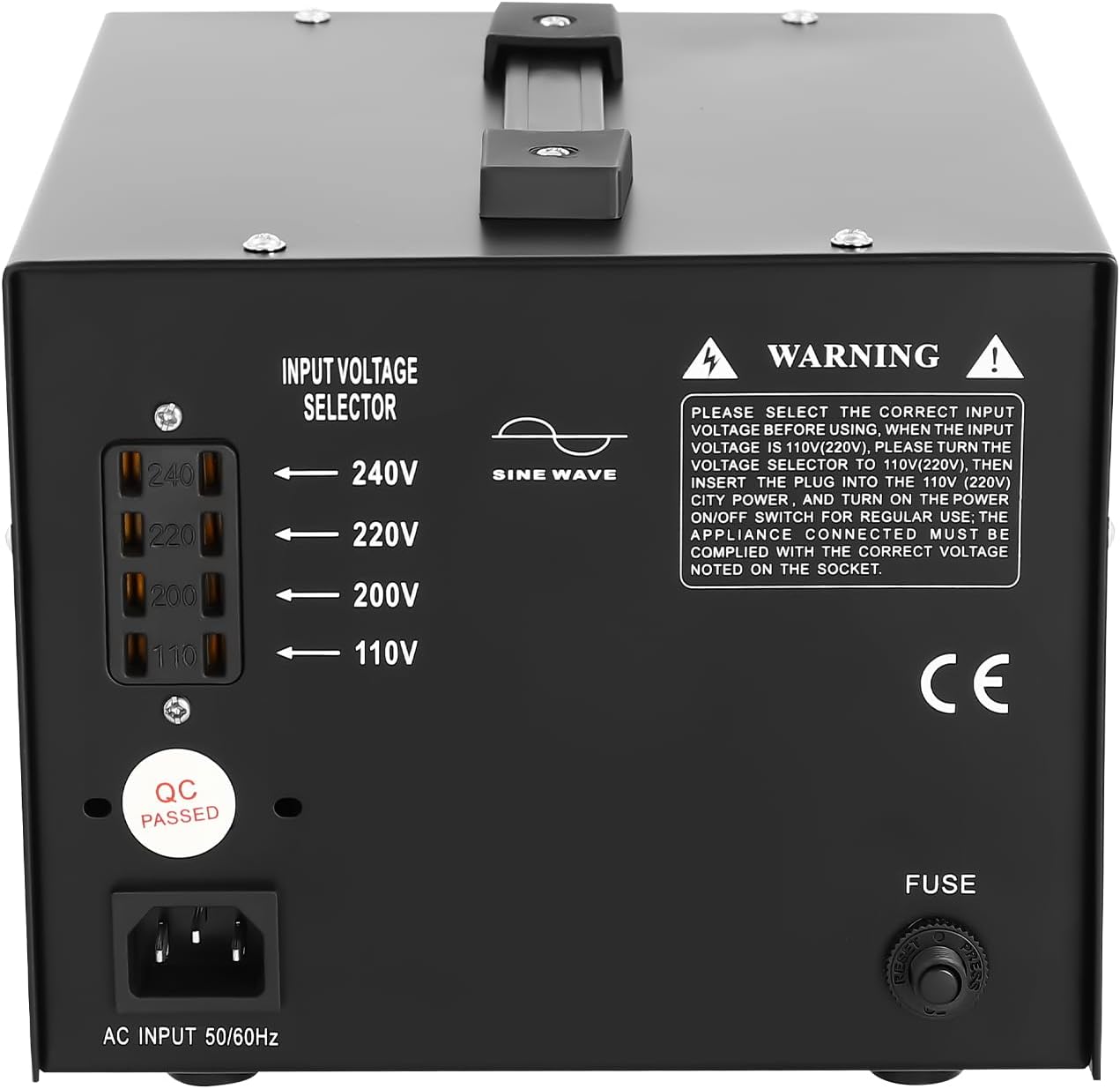 3000W Voltage Converter Transformer Machine Power Converters Voltage Changer 3-Prong Plug AC Power Transformer Heavy Duty Step-up/Step-Down 110V to 220V/220V to 110V