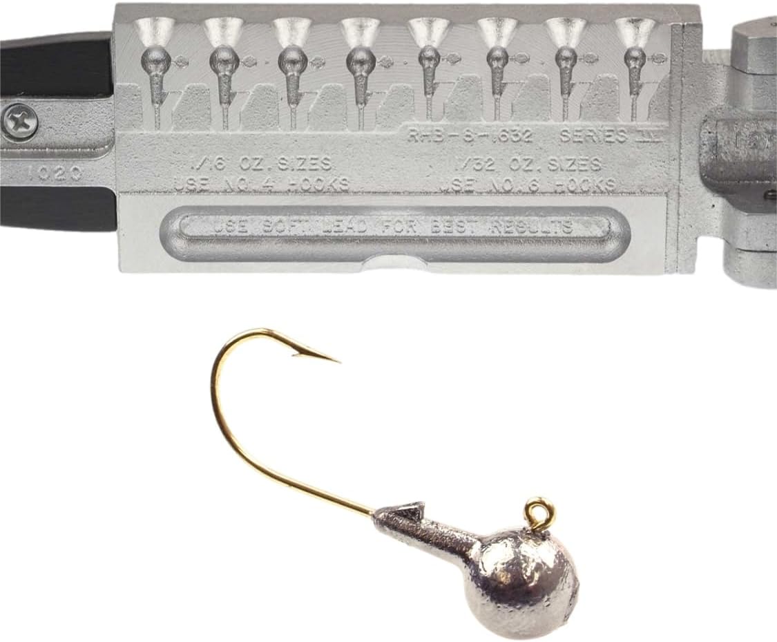 Do It Round Head Jig 1/32, 1/16 oz. Oz Do It Mold (1020) RHB-8-1632 Cavities 8 Total 4 of Each