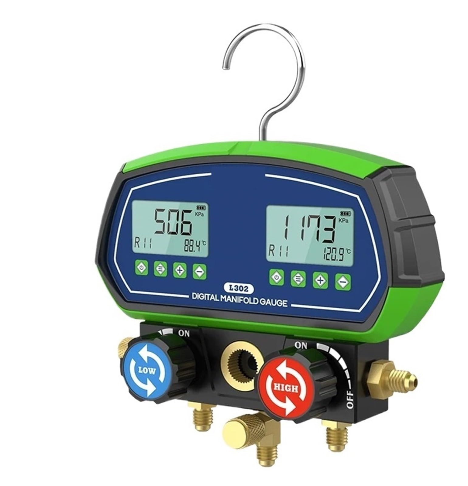 Cyfrowy manometr, Digital Manifold Gauge HVAC Vacuum Pressure Temperature Tester Leak Detection Tool
