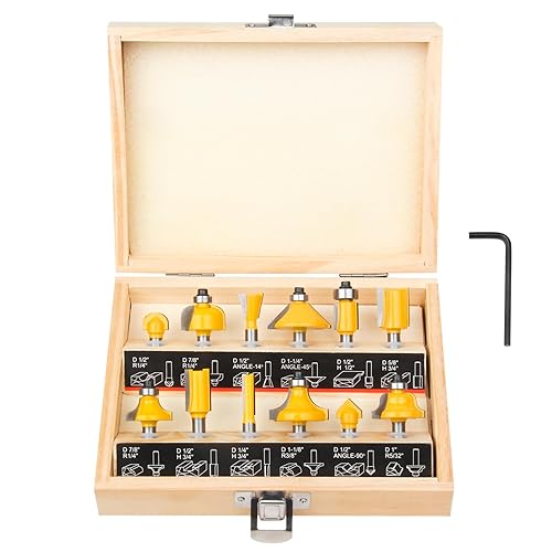 Juego de brocas de carburo de tungsteno de 14 pulgadas, 12 brocas de carburo de tungsteno de 14 pulgadas, herramientas de carpintería