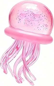Jellyfish Squeeze Toys, Malt Sugar Balls , Sensory Toy with a Super Solid Squish for Adult, Squishy Ultra Squishy and Moldable Slow Rise Pink