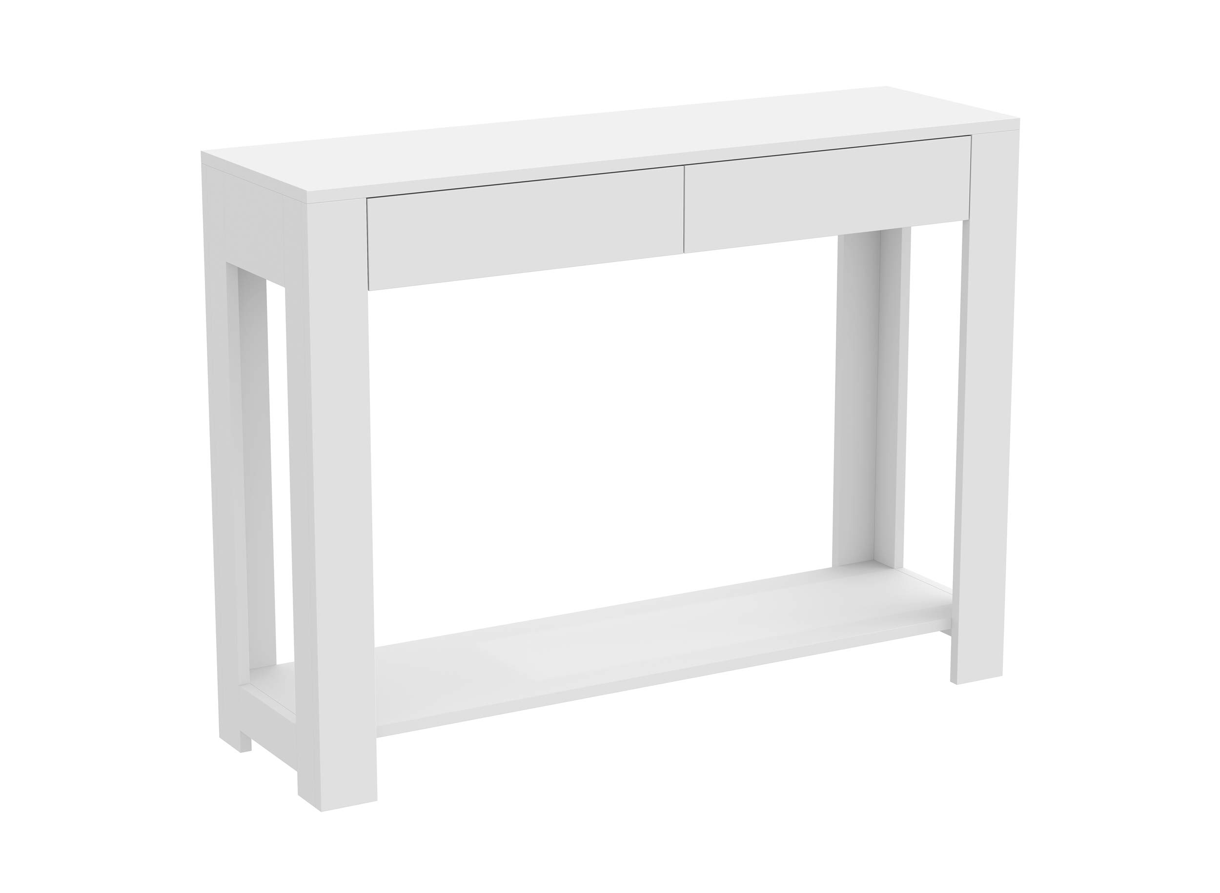 Safdie & Co. Table-40 2 Drawers Console Table, White