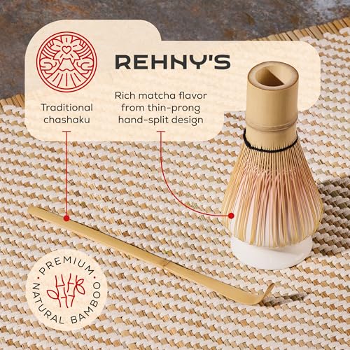 Rehny’s Matcha Whisk Set | Complete Pink Matcha Set w/Heart-Shaped Bowl, Bamboo Whisk, Holder, Stainless Steel Sifter, Bamboo Scoop | Cute Gift Present Macha Kit Handmade Bowl | Macha Powder Tea Kit by REHNY'S - Image 8