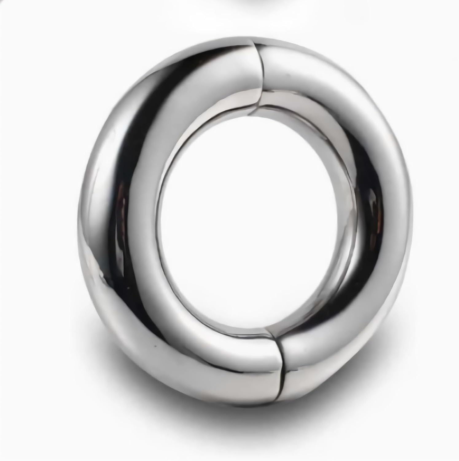 SeLgurFos Male Stainless Steel Penis Ring of Different Sizes Cock Rings Metal Wrench Ring Weighted Scrotal Pendant Adult Penis Chastity Exercise Device (33mm)