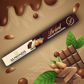 بار شوكولاتة لوريان الطبيعية بالحليب واللوز - 40 جرام