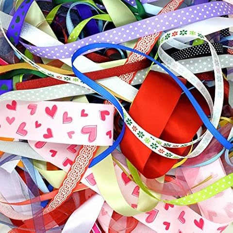 Little Snow Direct Mixed Ribbon Off Cut Bundle - Contains 10 Different 1 Metre Ribbons - Premier Quality Cover