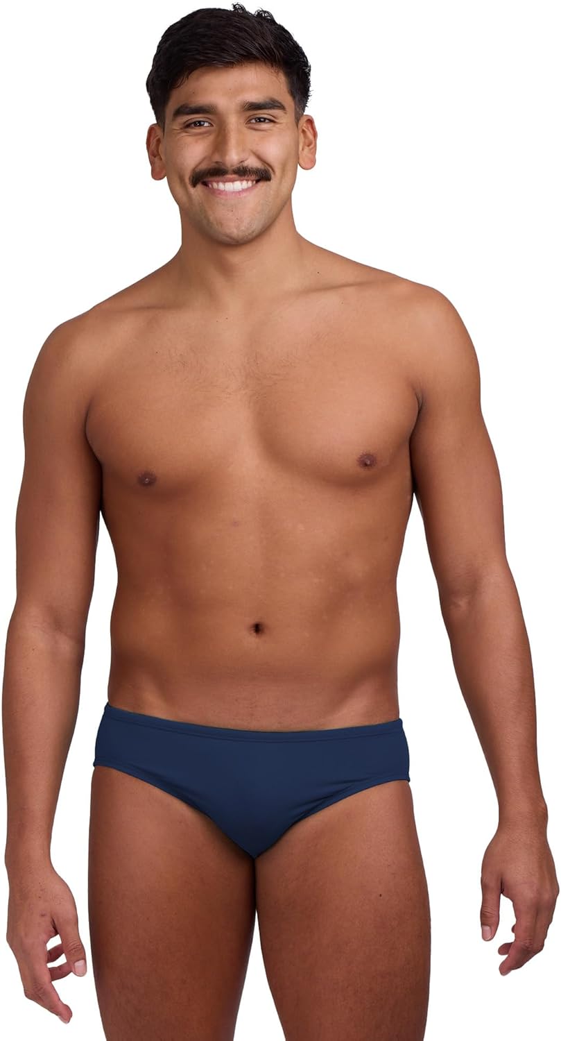 JOLYN Brolyn Men's Training Swim Brief - Internal Drawcord, Durable Chlorine-Resistant for Lap Swimming, Water Polo, Racing