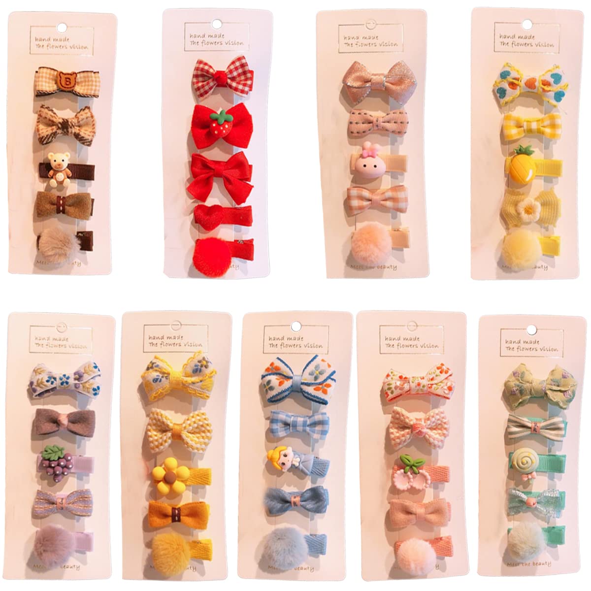 FZBNSRKO 25 Pcs Girl Hair Clips Cute,Baby Girl Hair Bows Clips Candy Barrettes Hair Clips for Girls Toddlers Kids Children(Random styles)