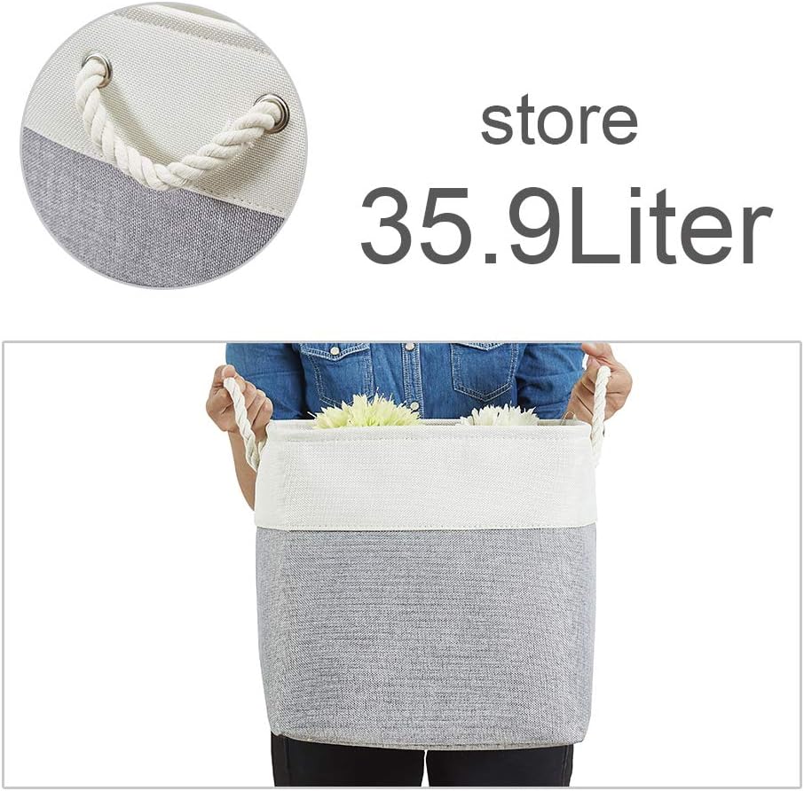 DECOMOMO Cube Storage Bin 13x13 with rope handles, Kallax Storage Cubes image 3