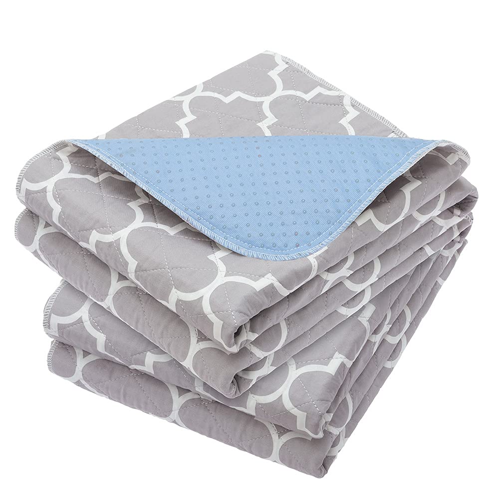 OUTCREATOR Washable Bed Pads 34 x 56 Pack of 2 Incontinence Mattress Protector Anti-Slip Waterproof Underpads for Adults